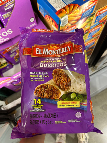 El Monterey Beef & Bean Burritos - 1 x 2 Kilos
